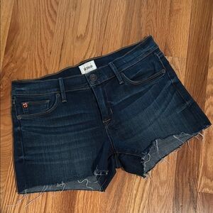 Hudson Denim dark wash cutoff shorts